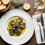 Wein aus Kalifornien: Gegrillte Kräuterseitlinge mit Petersilienöl, Walnuss-Gremolata & Chardonnay