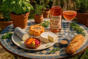Wein aus Frankreich: Weichkäse-Trio mit fermentierten Karotten, Blumenkohl, Senfsaat & Pet-Nat Rosé aus Loire