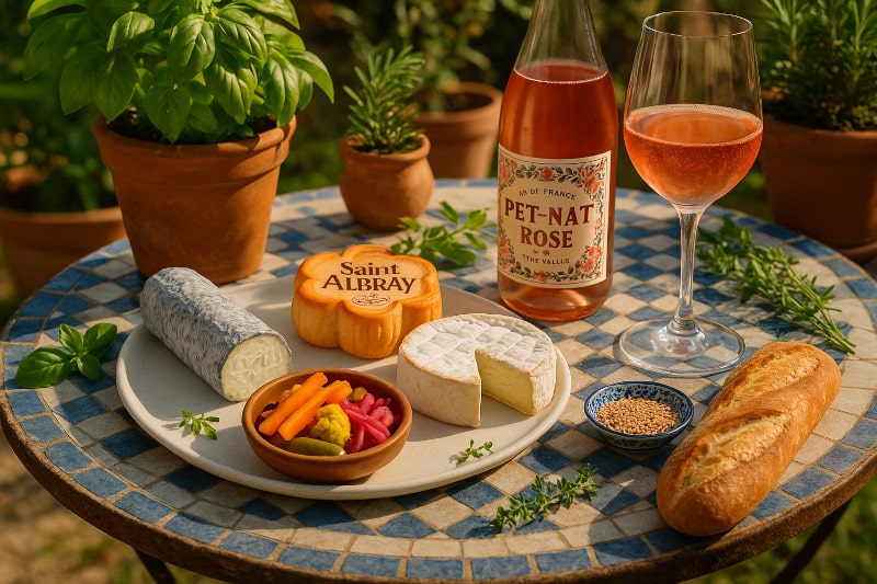 Wein aus Frankreich: Weichkäse-Trio mit fermentierten Karotten, Blumenkohl, Senfsaat & Pet-Nat Rosé aus Loire